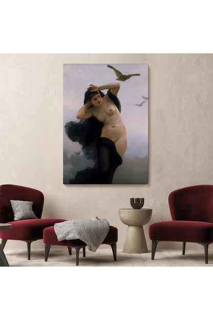 HG William-Adolphe Bouguereau The Night Duvar Tablosu-6066