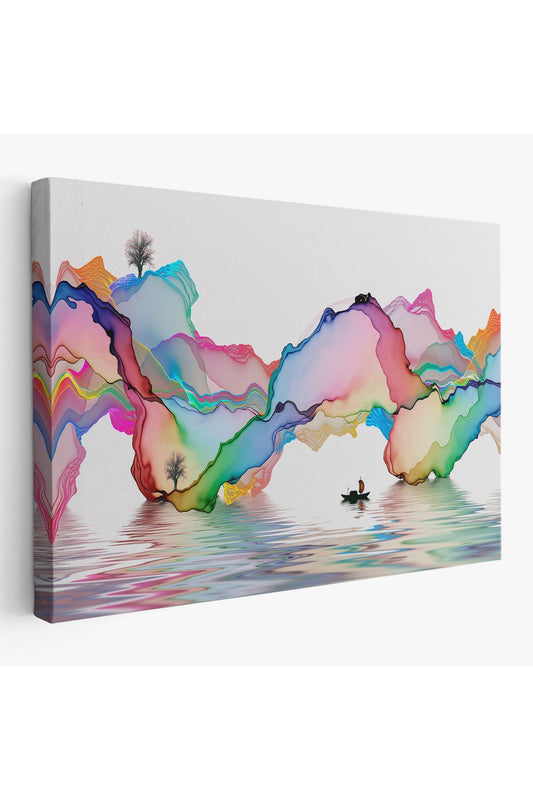 Soyut Mürekkep Sanatı Dekoratif Kanvas Duvar Tablosu-3680