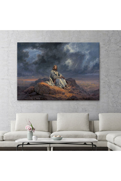 SZ KVS1-Dekoratif Duvar Tablosu-İsa Mesih Jesus Christ Kanvas Tablo 6540