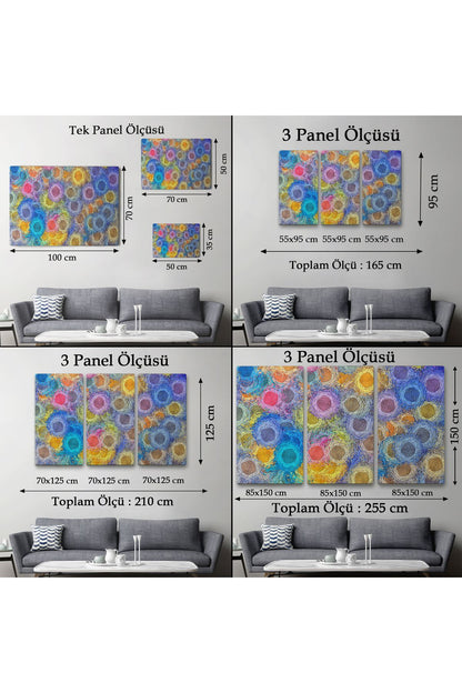 Soyut Modern Sanat Dekoratif Kanvas Duvar Tablosu-3595