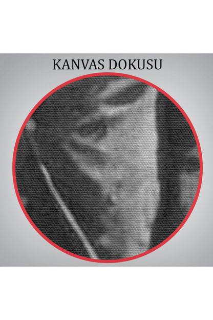 Atatürk Portre Tablosu Mustafa Kemal Atatürk Dikdörtgen Dekoratif Kanvas Tablo-FI-133