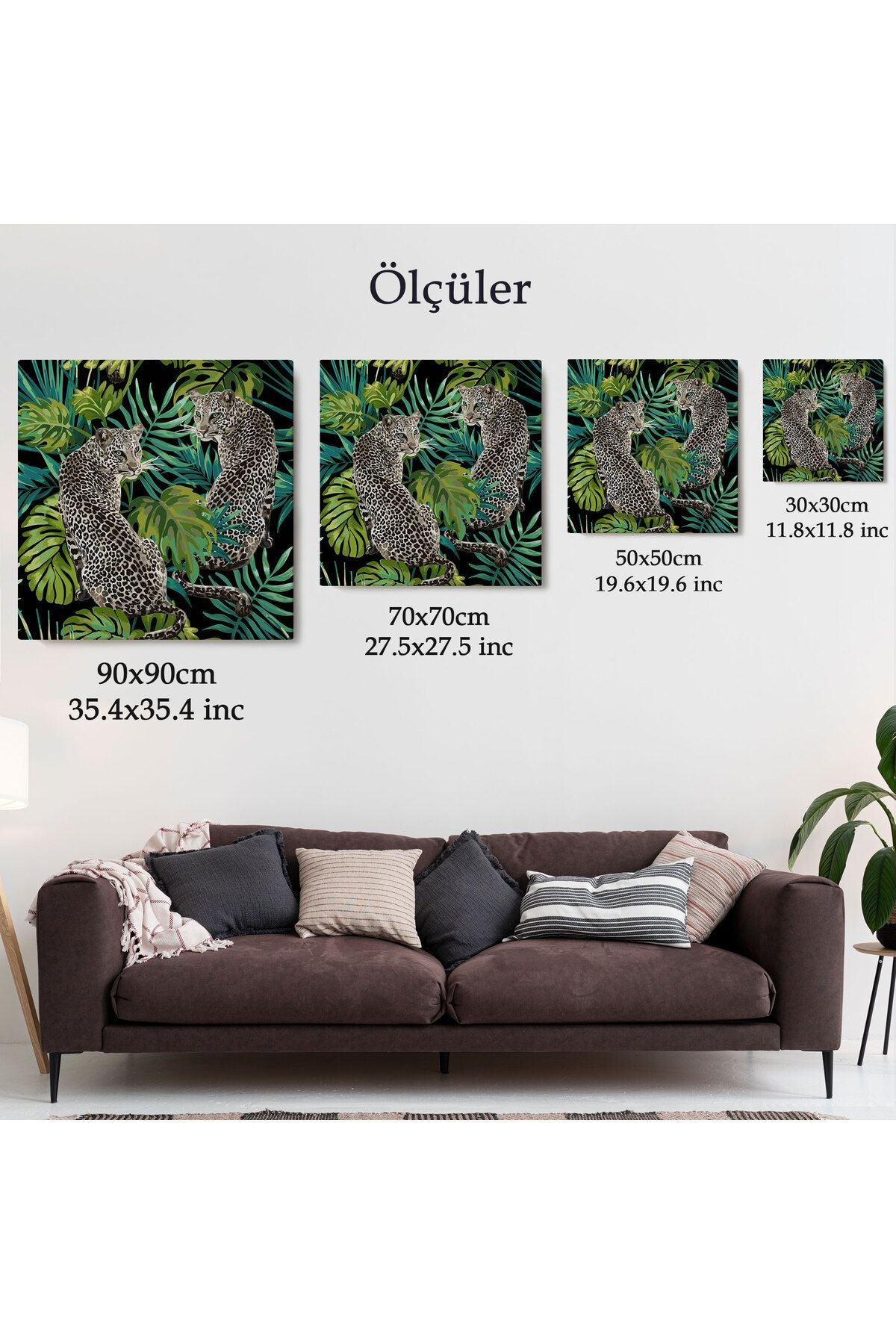 Leoparlar Dekoratif Kanvas Tablo-5813