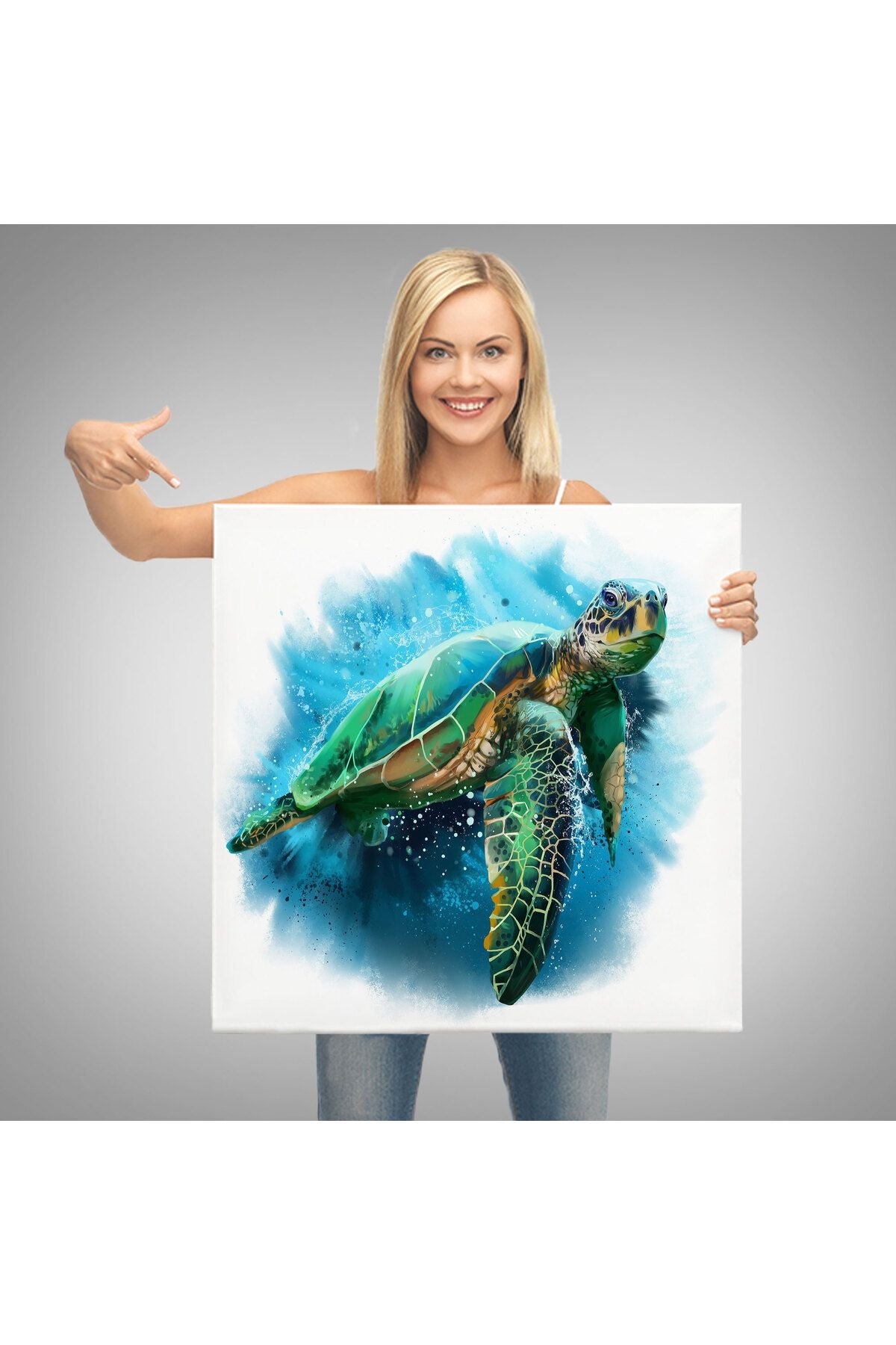 Caretta Caretta Dekoratif Kanvas Tablo-5812