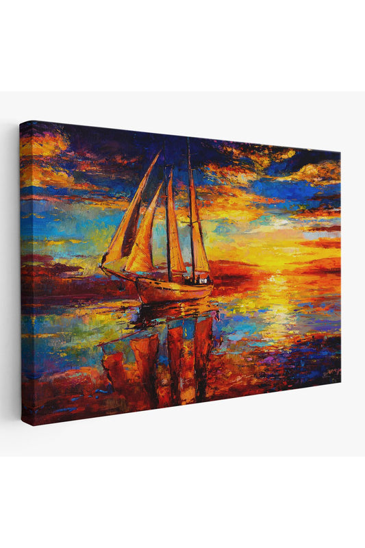 DB  Okyanustaki Büyük Yelkenli Duvar Tablosu-1227