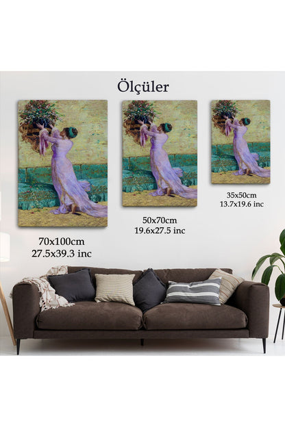 Vazo Yerleştiren Kız Osman Hamdi Bey Kanvas Tablo-5295