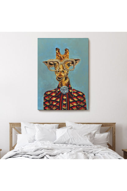 Sosyetik Zürafa Dekoratif Duvar Tablosu-6131