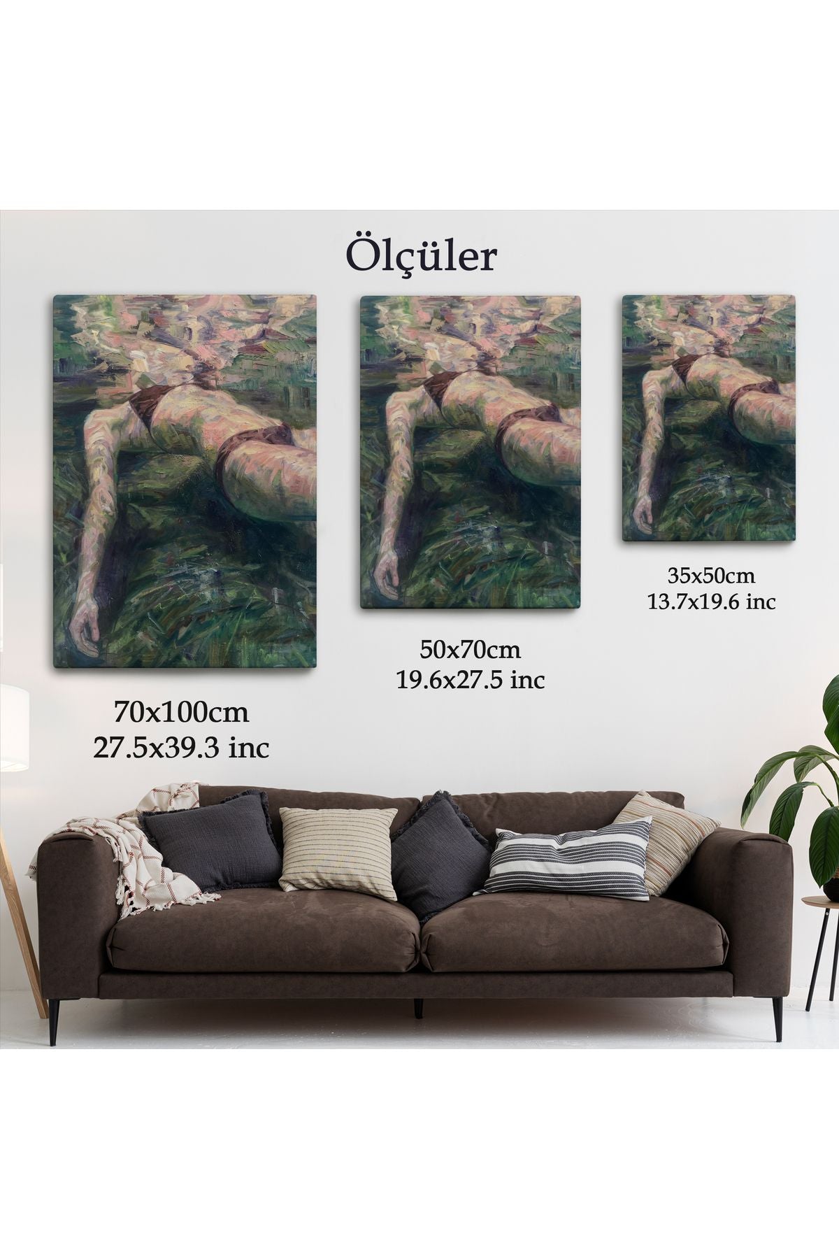 Deniz Altındaki Kadın Dekoratif Duvar Tablosu-6402