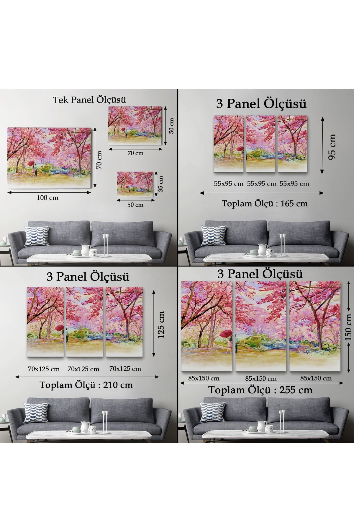 Sakura Ağacının Altındaki Sevgililer Kanvas Tablo-5082