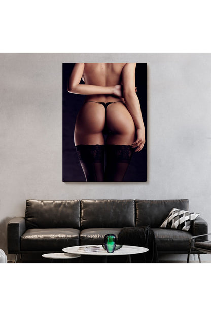 Erotik Şehvetli Çıplak Kadın Kanvas Tablo-5296