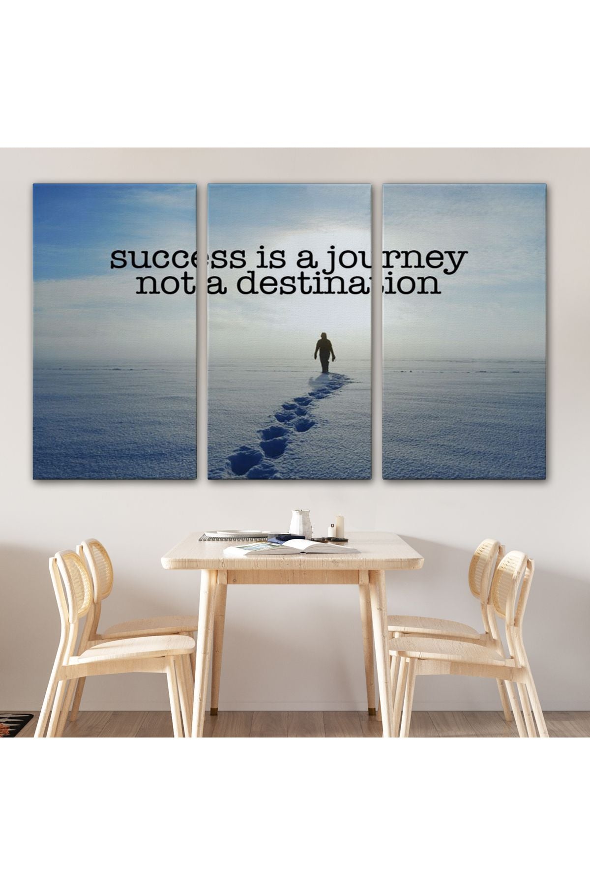 Başarı Bir Yolculuktur Varış Noktası Değil Kanvas Tablo, Motivasyonel Yazı Tablosu-5388