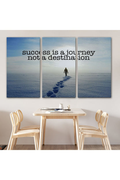 Başarı Bir Yolculuktur Varış Noktası Değil Kanvas Tablo, Motivasyonel Yazı Tablosu-5388