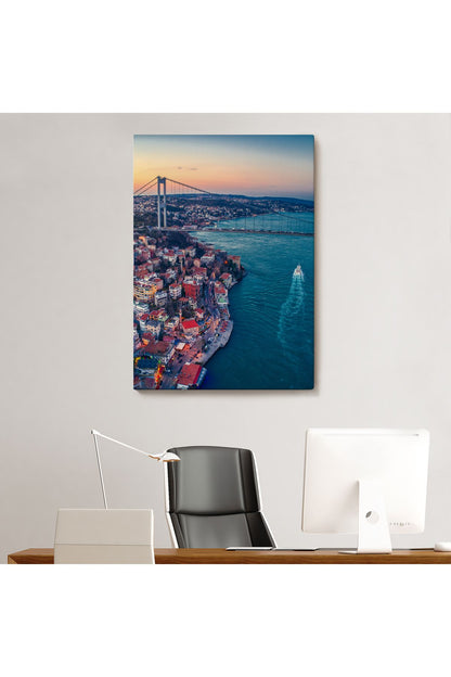 Boğaziçi Kuş Bakışı Dekoratif Kanvas Tablo-5971