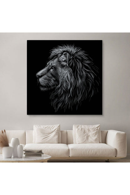 Erkek Aslan Dekoratif Kanvas Tablo-5816