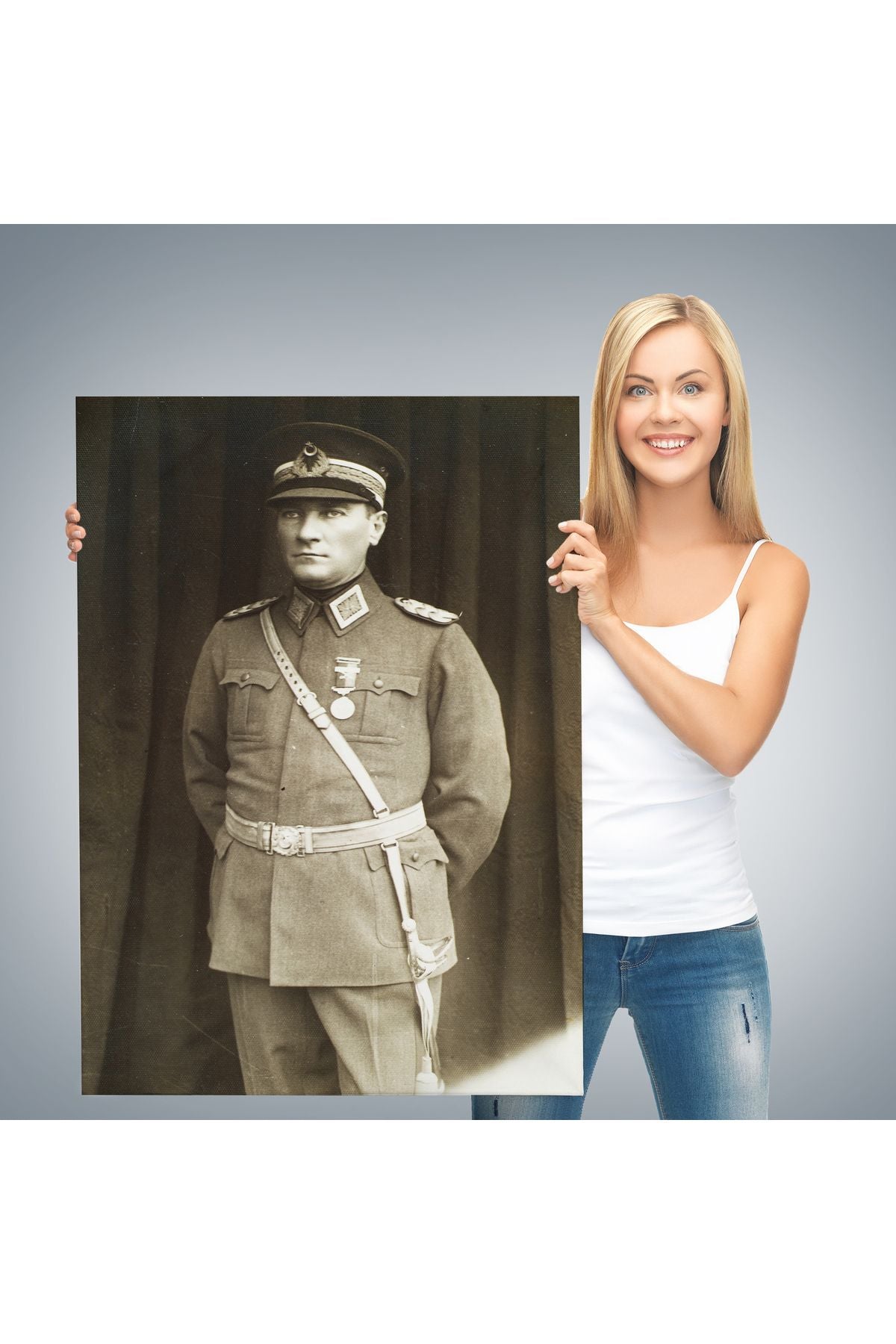 Atatürk Portre Tablosu Türkiye Cumhuriyeti Kurucusu Mustafa Kemal Atatürk Dekoratif Tablo-CU-73