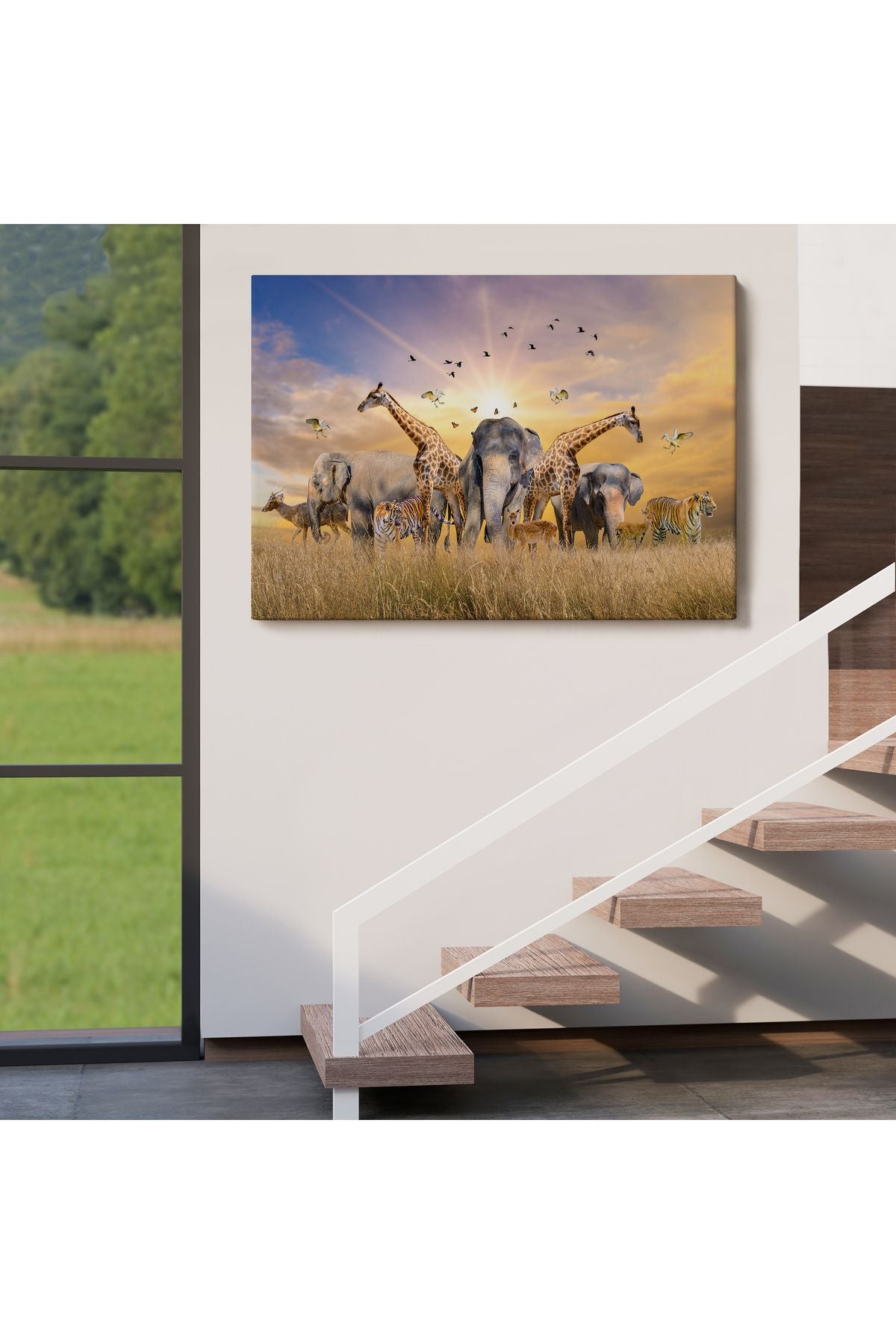 YB Hayvanlar Alemi Dekoratif Kanvas Tablo 1180