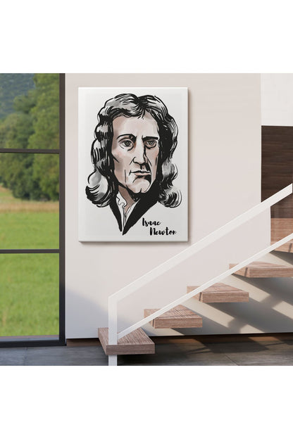 Isaac Newton Dekoratif Kanvas Tablo-5914