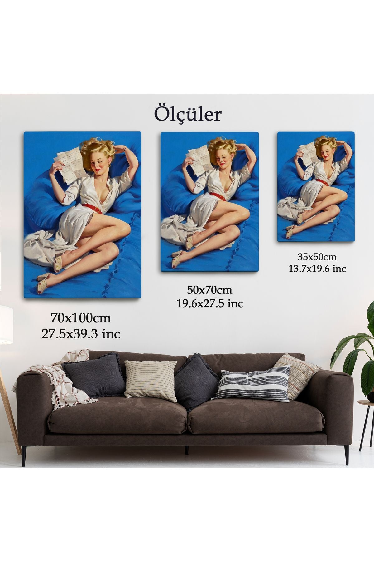 Gil Elvgren Pin-up Aşk Mektubu Duvar Tablosu-6449