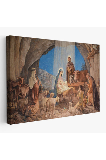 YB İsanın Doğumu ve Meryem Kanvas Tablo-5185