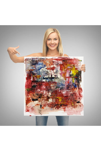 Yağlıboya Görünümlü Soyut Kanvas Tablo-5904