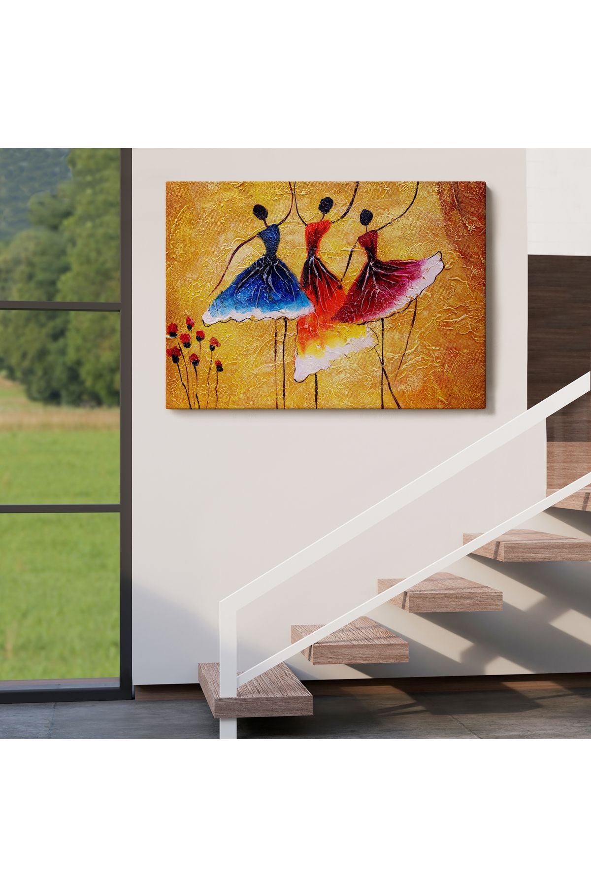 Dekoratif Kanvas Tablo, Duvar Tablosu-Yağlıboya Görünüm İspanyol Dansı 3488