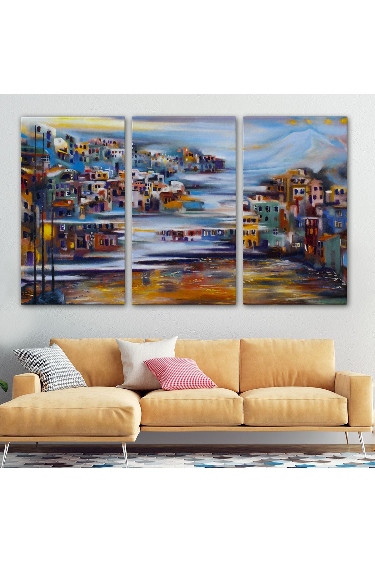 Volkan Eteğindeki Kasaba Duvar Tablosu-1226