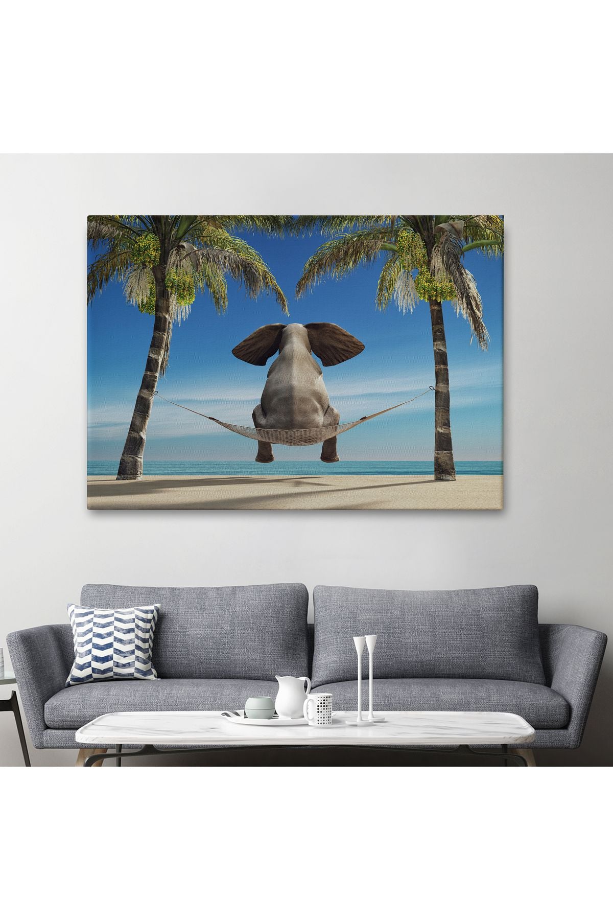 Kanvas Tablo, Duvar Dekoru, Fil, Hayvan Temalı 1141 BUNGKNV