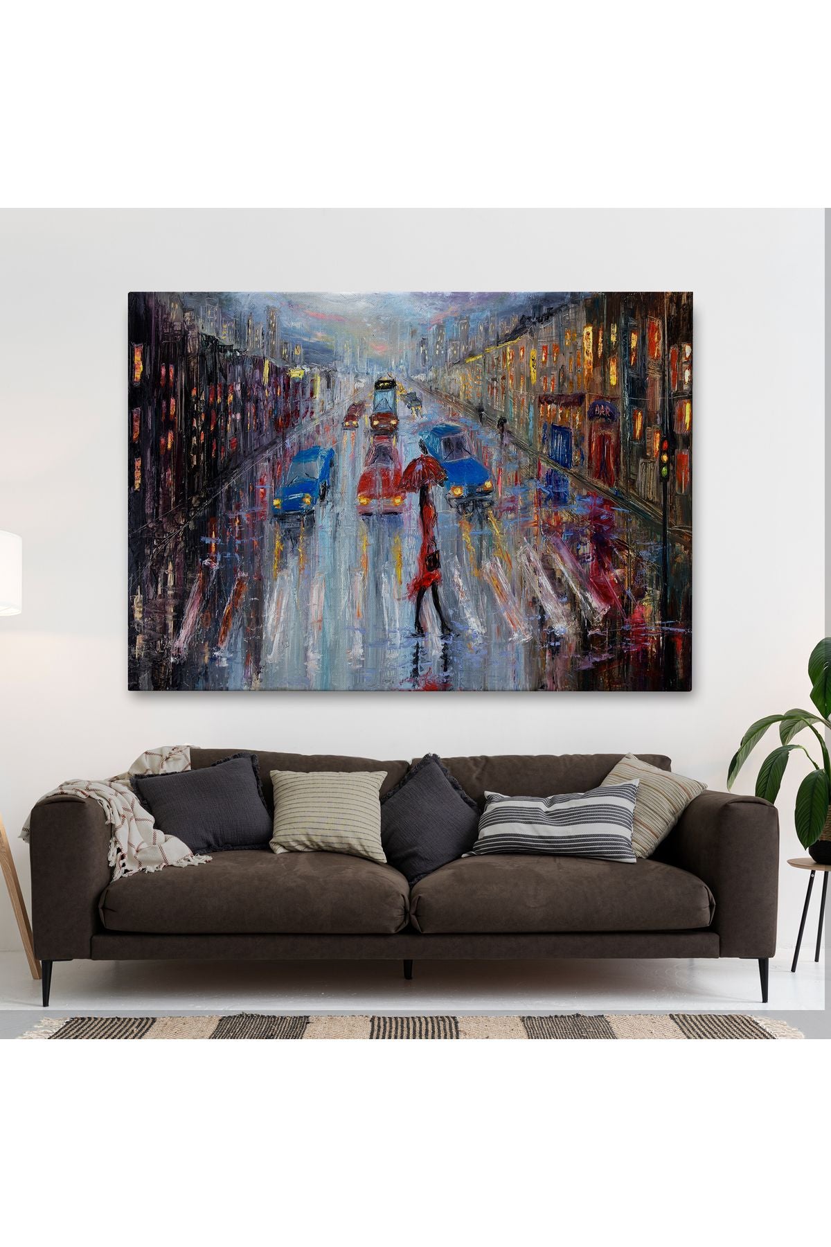 Özel Tasarım, Dekortif  BaskıYağlı Boya Görünümlü Modern Kanvas Duvar Tablosu, Tablo-1197