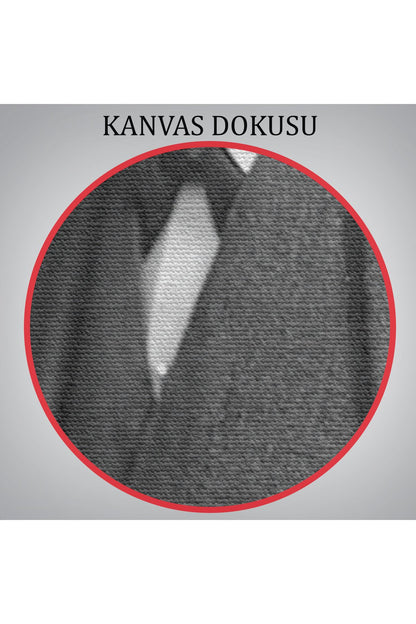 Sigmund Freud Elinde Puro ile Siyah Beyaz Fotoğrafı Kanvas Tablo-5238