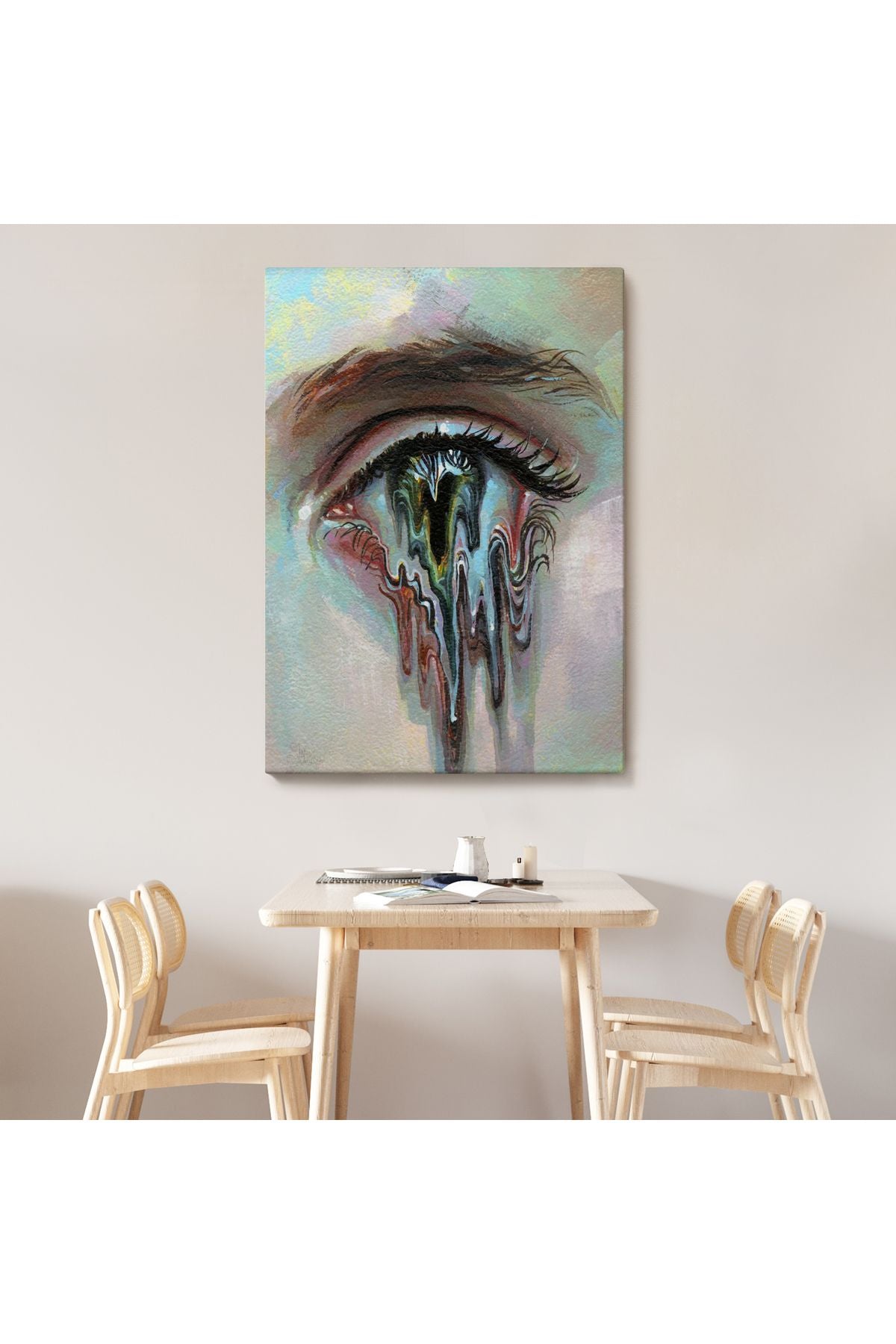 Çerçeveli Gözü Akan Kadın Dekoratif Tablo-6333