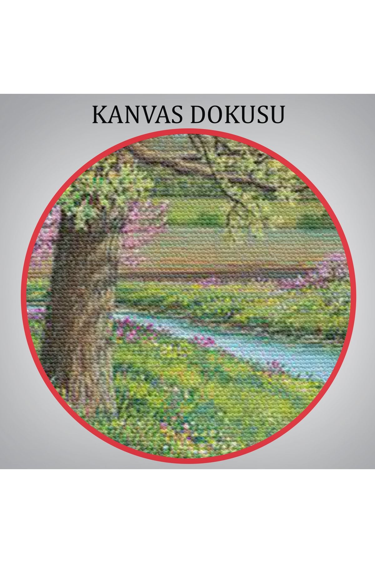 Akarsu Kenarındakı Ceylan ve Yavrusu Duvar Tablosu-6535