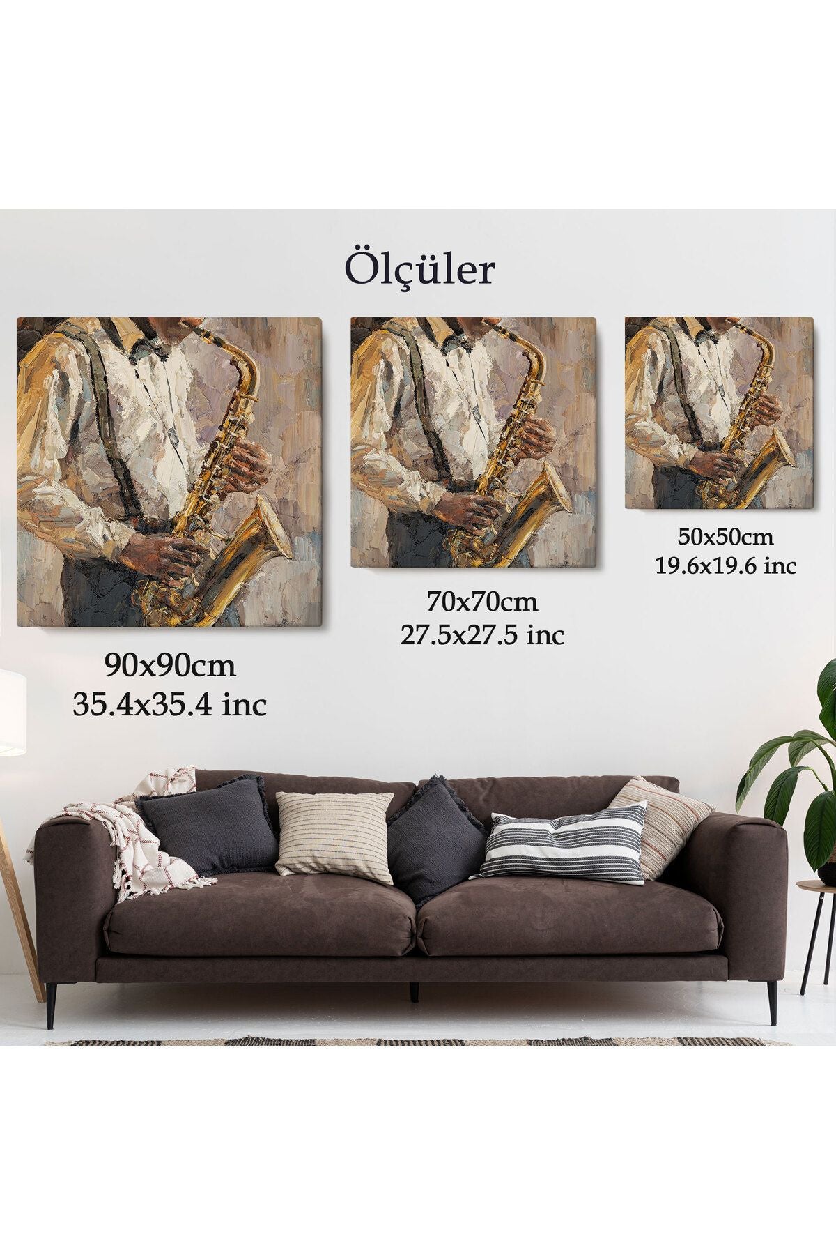 Saksafon Çalan Adam Kanvas Tablo-5911