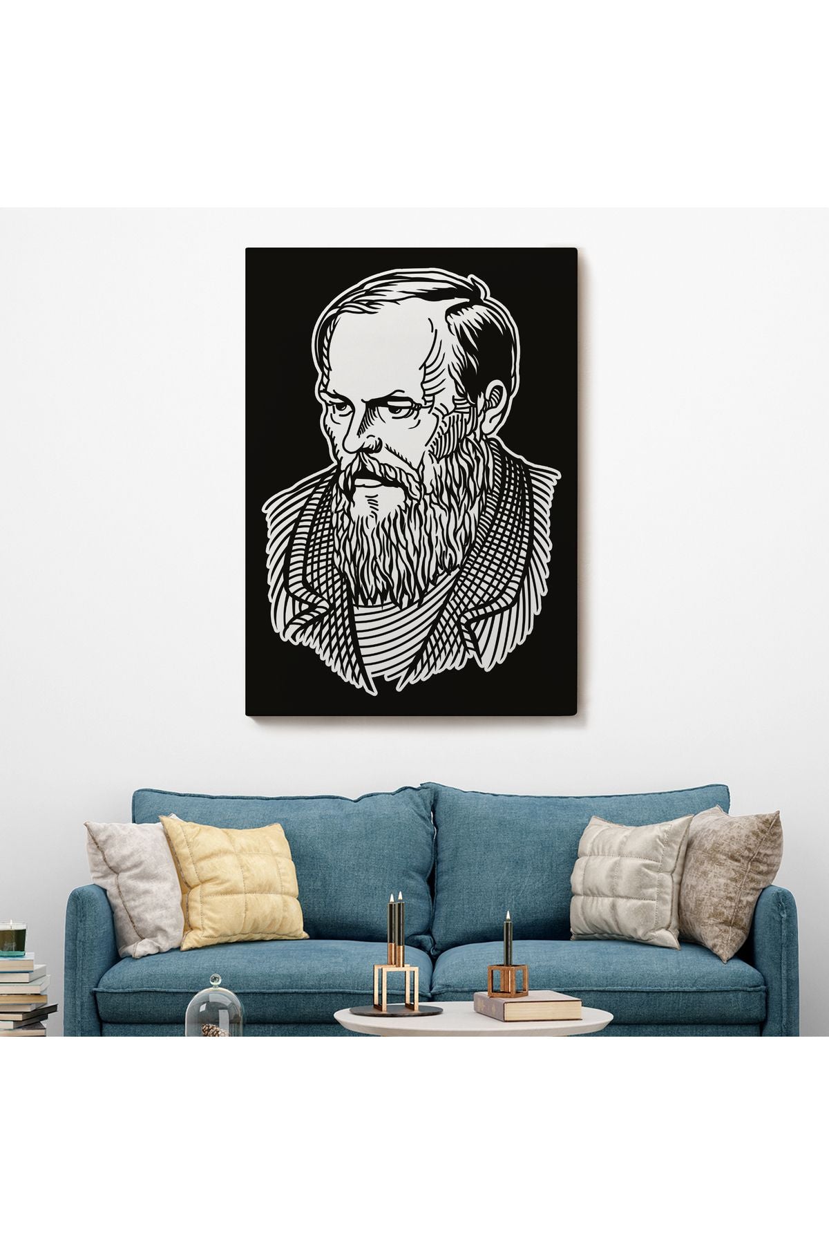 Fyodor Mihayloviç Dostoyevski Dekoratif Kanvas Tablo-5913