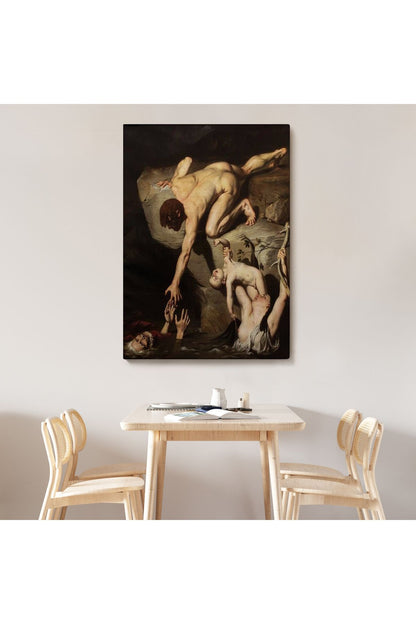 Tufan Sahnesi Tablosu Scene of Deluge - Joseph Desire Court-6414