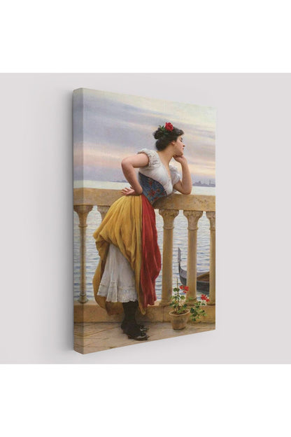 Eugen von Blaas ın Bekleyiş İsimli Eseri Duvar Tablosu-6117