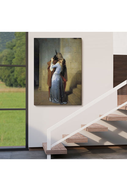 Dekoratif Duvar Tablosu-Öpücük Eseri Francesco Hayez Kanvas Tablo 6076