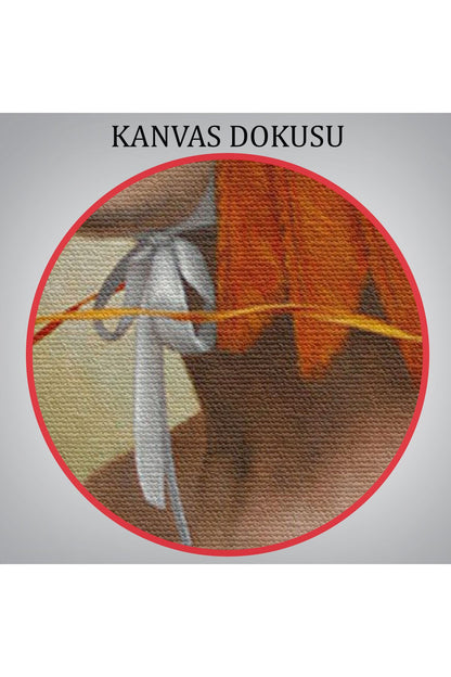 Gerçeküstü Yağlıboya Kadın Kuş Steven Kenny Kanvas Tablo-5225