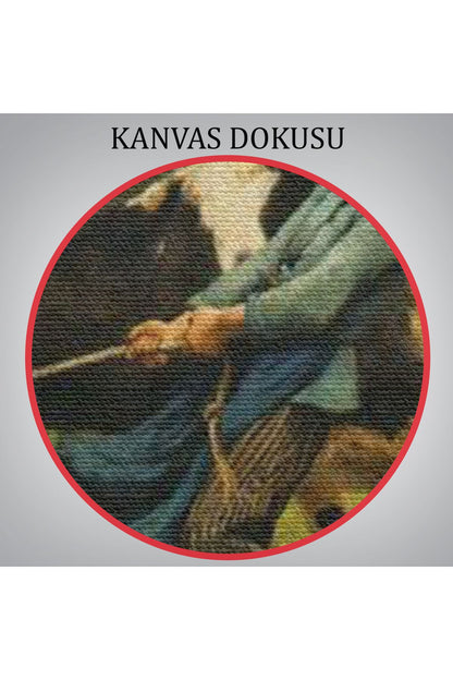 MLT Brnd product092 İneği  Çeken Köylü Kızı Duvar Tablosu-6522