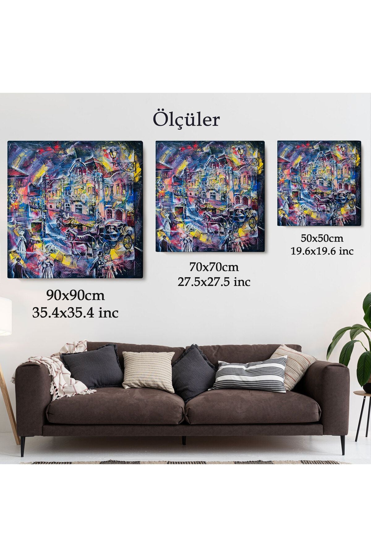 Renkli Şehir Manzarası Kanvas Tablo-5898