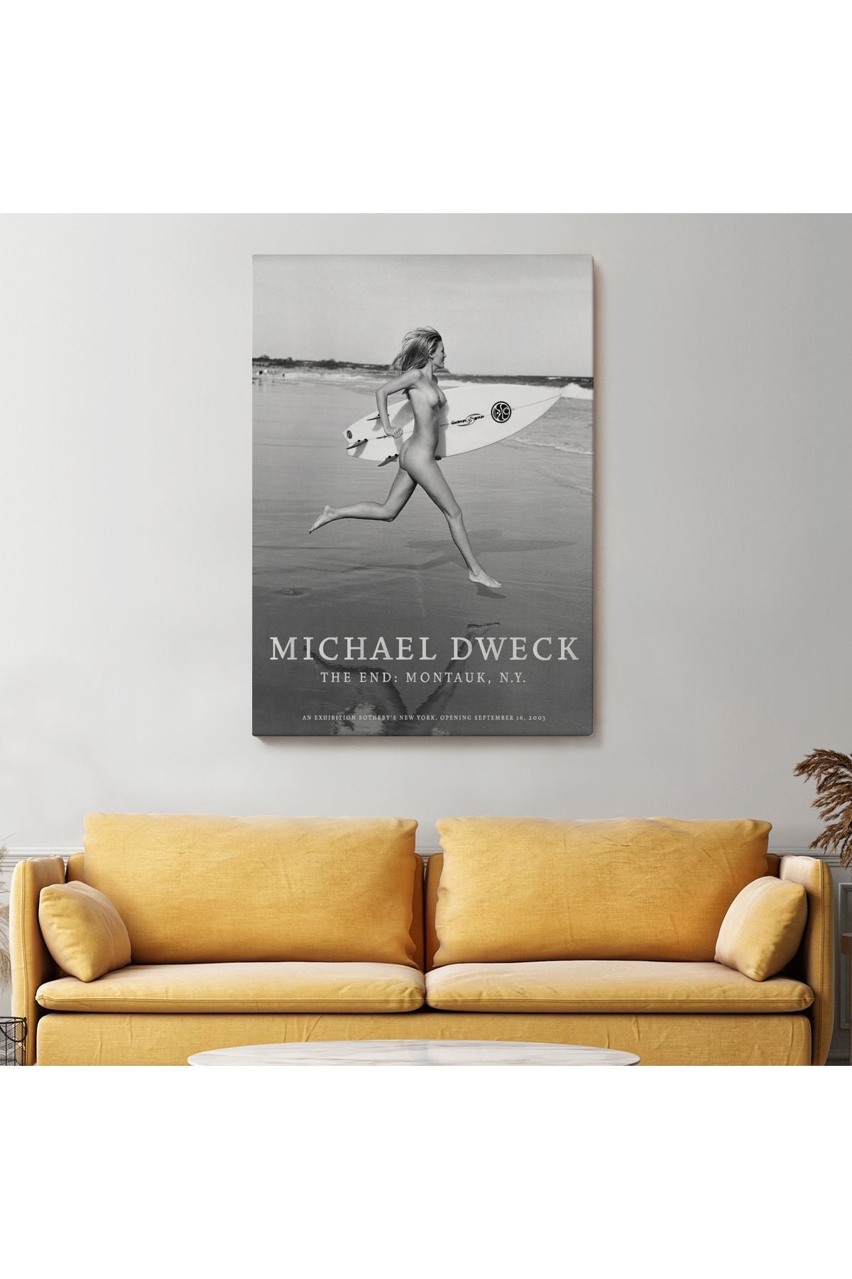 Çıplak Sörfçü Kadın Kanvas Tablo-5241