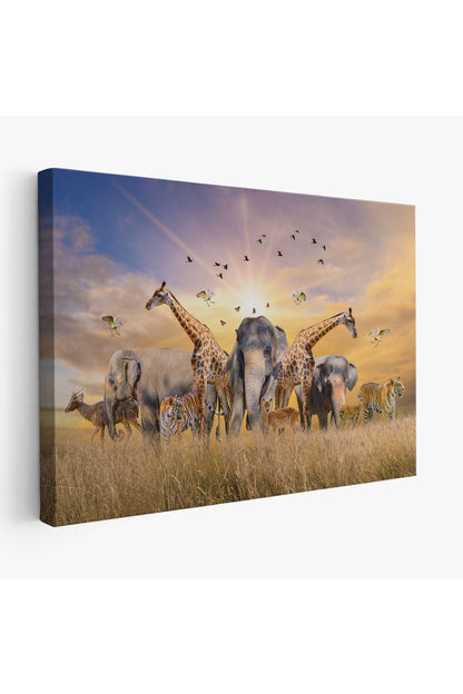 YB Hayvanlar Alemi Dekoratif Kanvas Tablo 1180