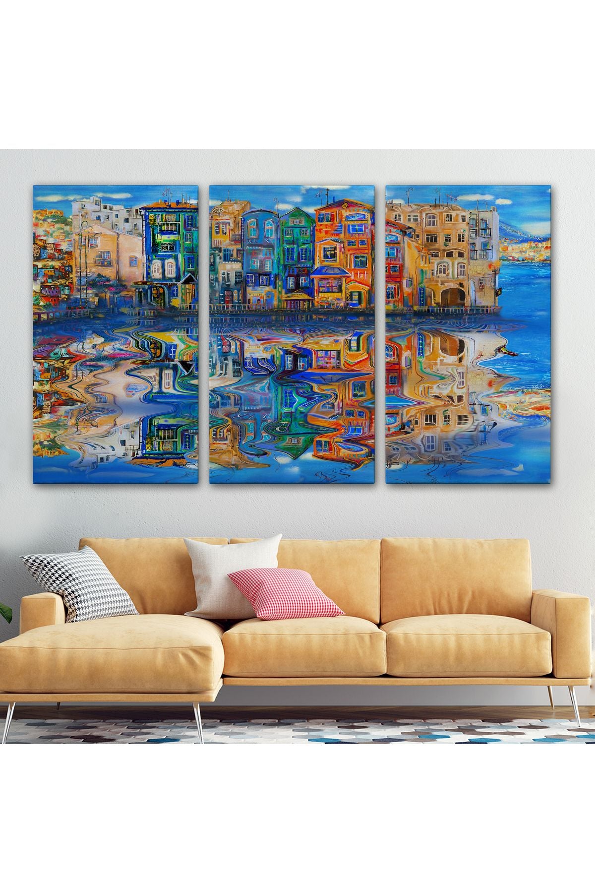 Amsterdam Hollada Şehir Yansıması Duvar Tablosu-1208