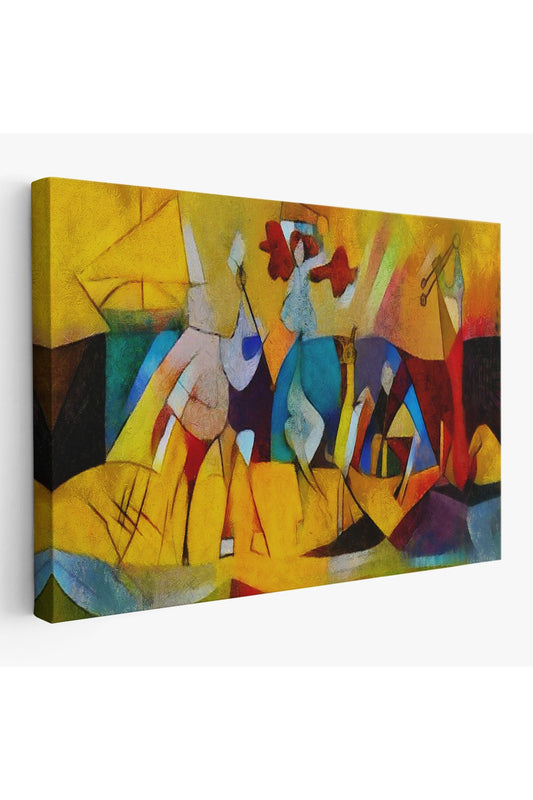 Modern Tarz Soyut Yağlıboya Görünüm Dekoratif Kanvas Duvar Tablosu-3522