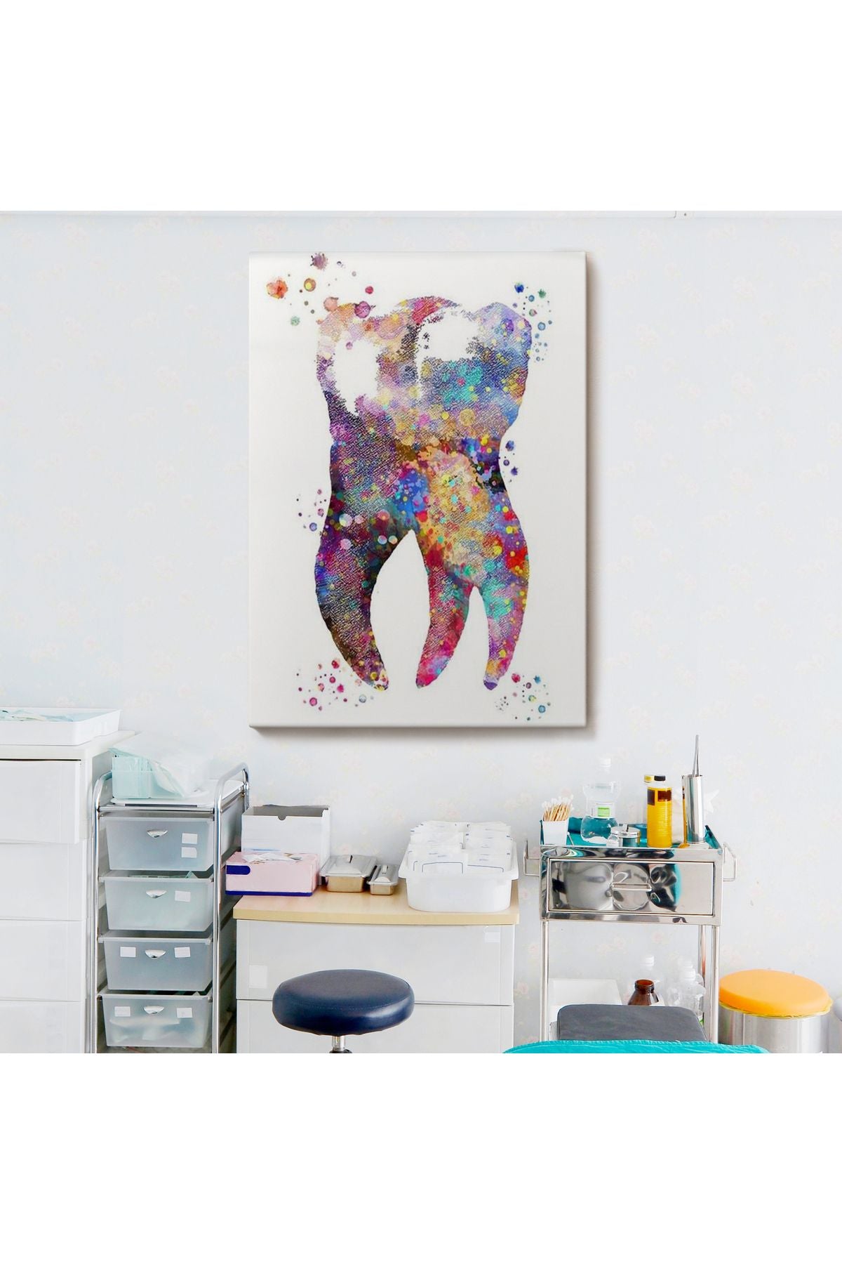 Renkli Diş, Diş Hekimi Duvar Tablosu-6283