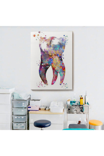 Renkli Diş, Diş Hekimi Duvar Tablosu-6283