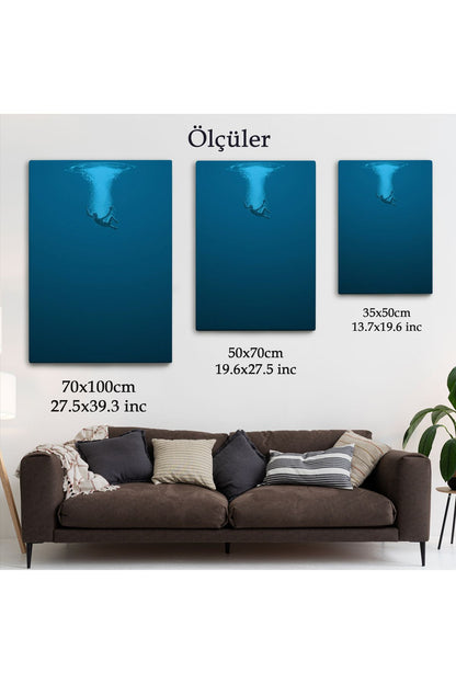 Denize Düşen Çocuk Kanvas Tablo, "Herkes yüzerken boğulmak gibidir."-5208