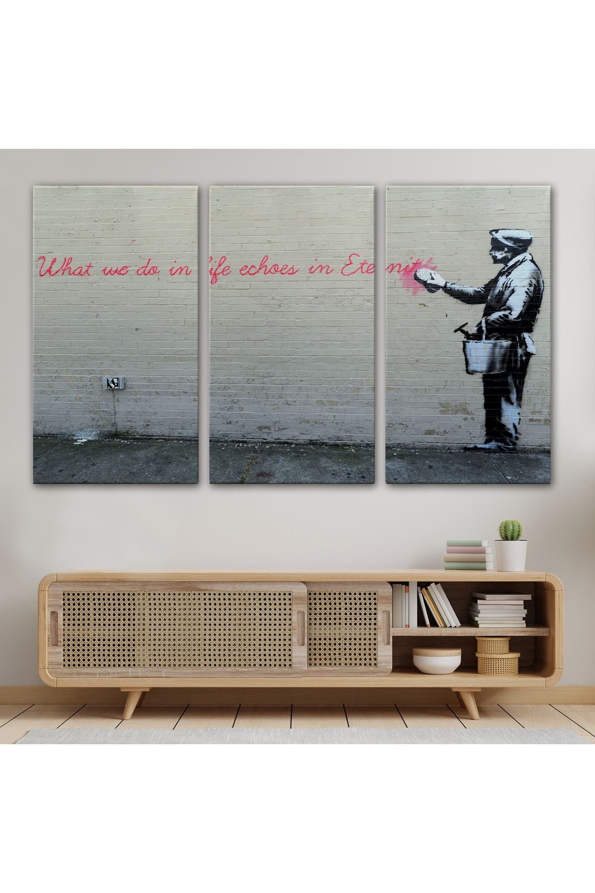 Bansky'nin Hayatta Yaptiklarimiz Ebediyette Yankilanir Yazılı Eseri Tablo-5007