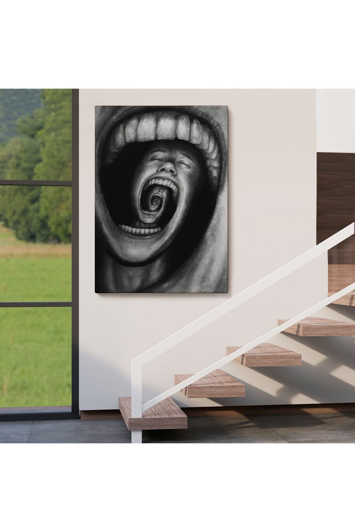 Depresyon ve Ruh Sağlığı Sanatı Duvar Sanatı Kanvas Tablo-5223