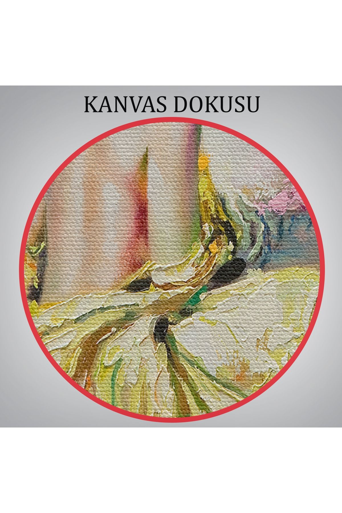 Yalnız Kadın Pastelboya Görünüm Dekoratif Kanvas Duvar Tablosu-3766