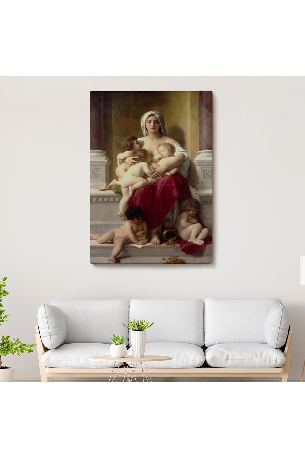 Yetiştirme Yurdundaki Kadın ve Çocuklar Duvar Tablosu William-Adolphe Bouguereau-6147