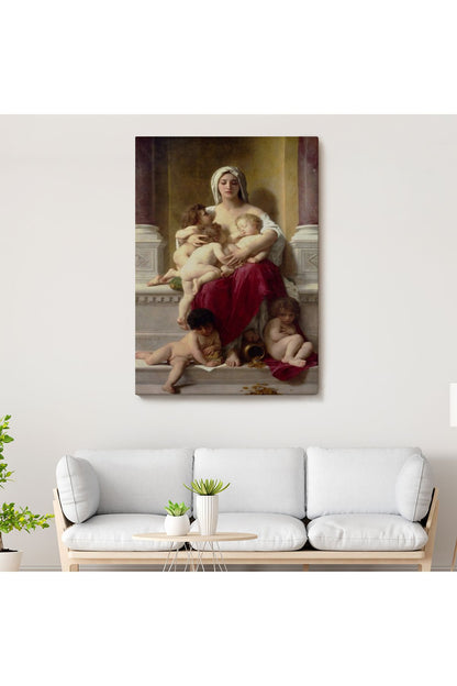 Yetiştirme Yurdundaki Kadın ve Çocuklar Duvar Tablosu William-Adolphe Bouguereau-6147